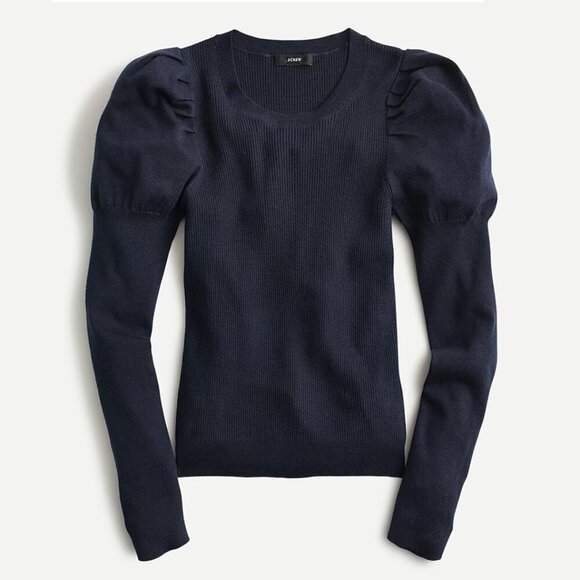 J. Crew Black Ribbed Long Sleeve Sweater - Picture 1 of 9